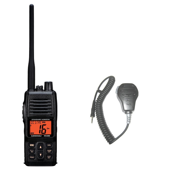 Standard Horizon HX380 Handheld VHF With MH-73A4B Speaker Microphone