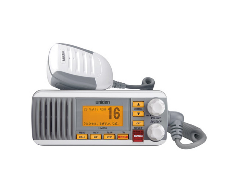 Uniden UM385 White VHF Class D DSC 25 Watt