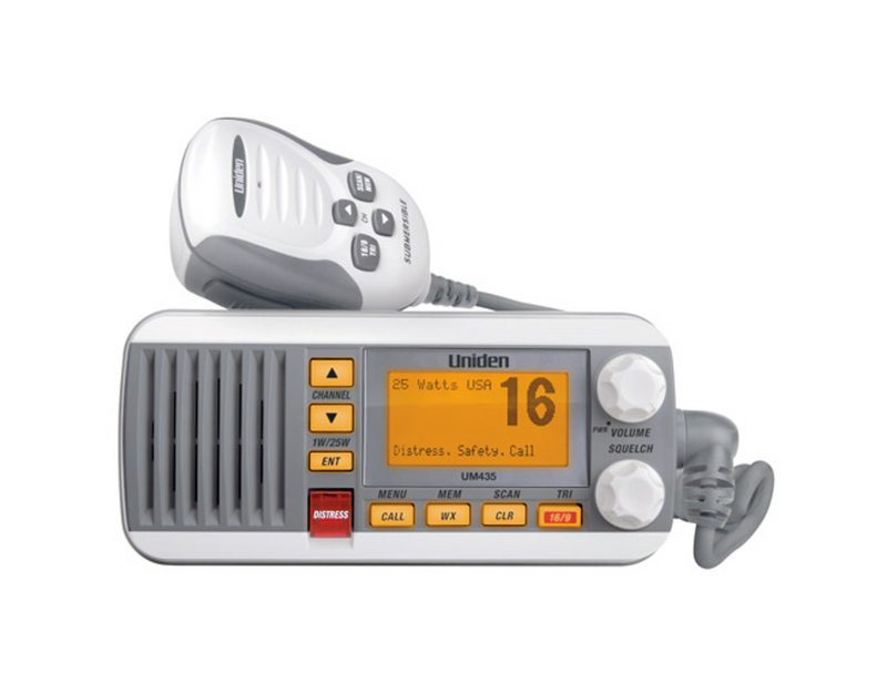 Uniden UM435 White VHF Class D DSC 25 Watt