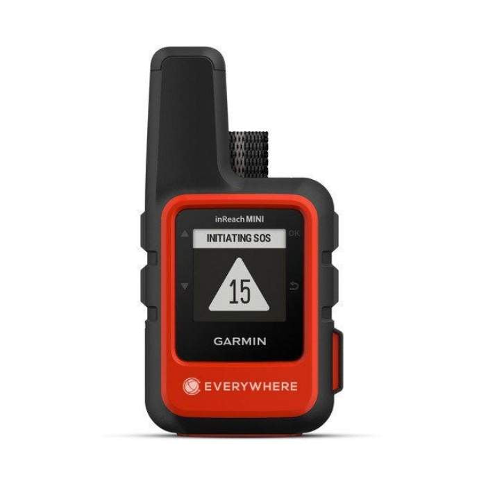 everywhere inreach mini front view initiating sos screen