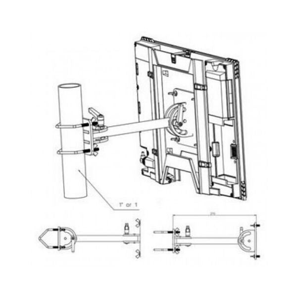 Cobham Explorer 700/710 Satellite BGAN Terminal External Antenna BGAN Pole Mount Kit