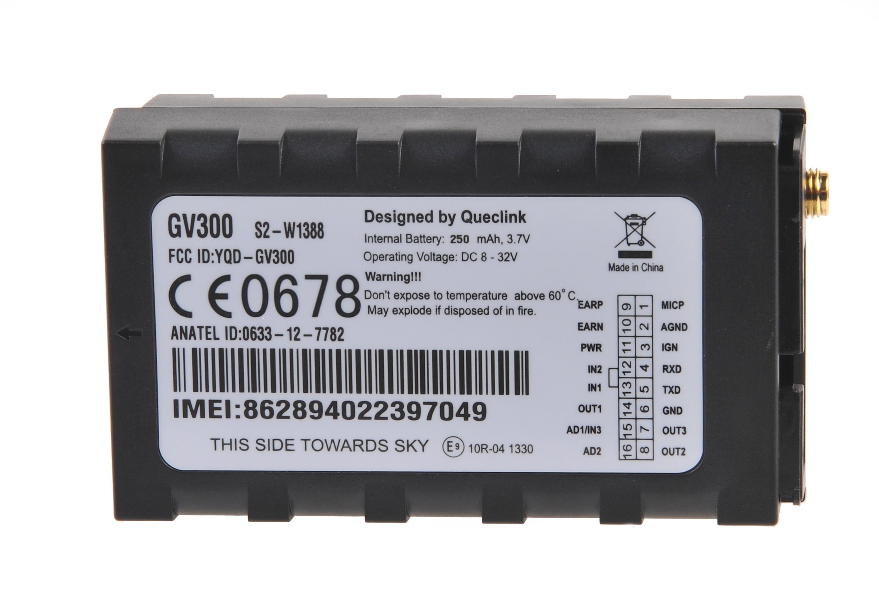Queclink GV300 GSM/GPS Asset Tracker Back