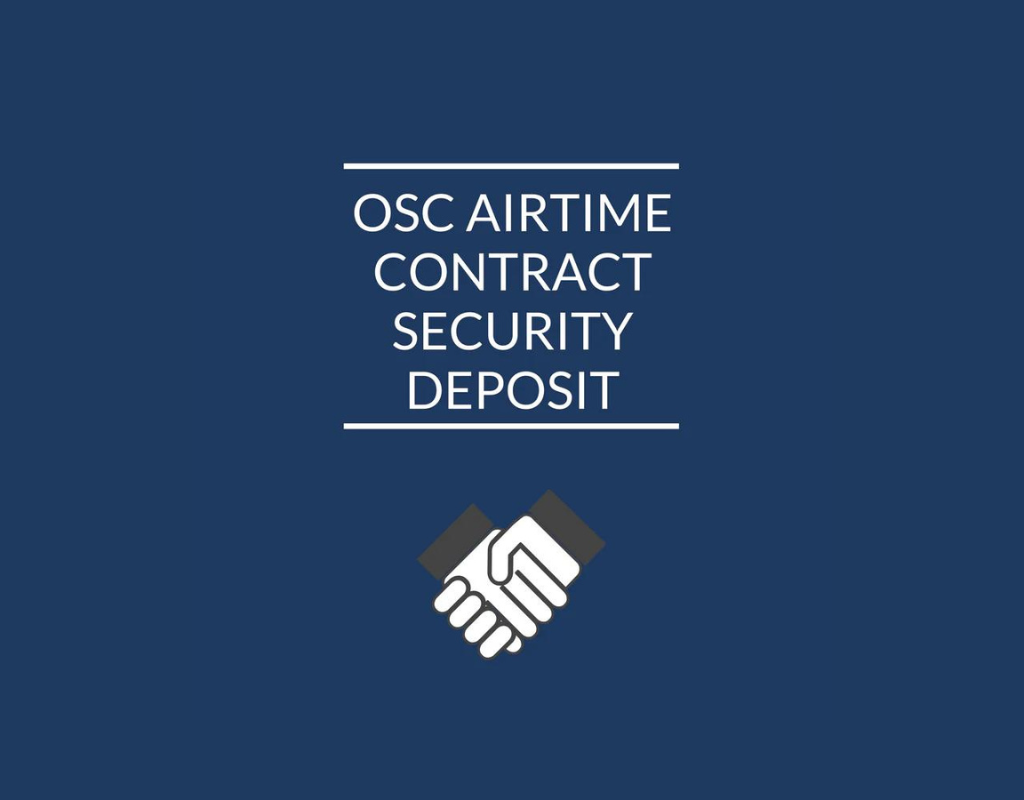 Security Deposit for Monthly Airtime Contract